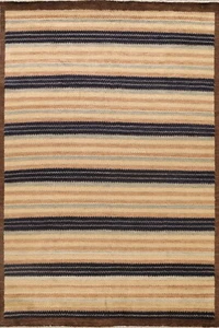 Chevron Striped Modern Gabbeh Oriental Hand-knotted Area Rug Wool Carpet 8x10 - Picture 1 of 12