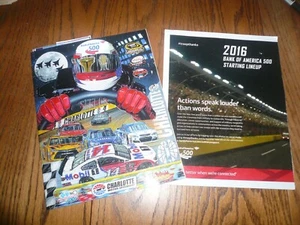 2016 Bank America 500 Charlotte Speedway Programm 16. Oktober - Vintage - Bild 1 von 4
