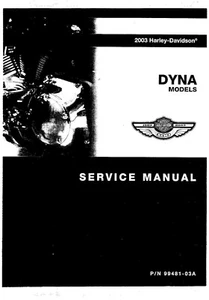 Printed Service Repair Work Shop Manual 2003 Harley Davidson Dyna Super Glide - Picture 1 of 4