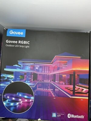 Tira de luces LED para exteriores Govee 32,8 pies RGBIC IP65 aplicación Bluetooth inteligente H6171, NUEVO Foto 1 de 4