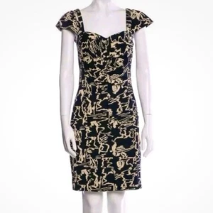 Marc by Marc Jacobs Normandy Mini Abito M Blu Marrone Cotone Jersey Maglia Berretto Slv - Foto 1 di 11