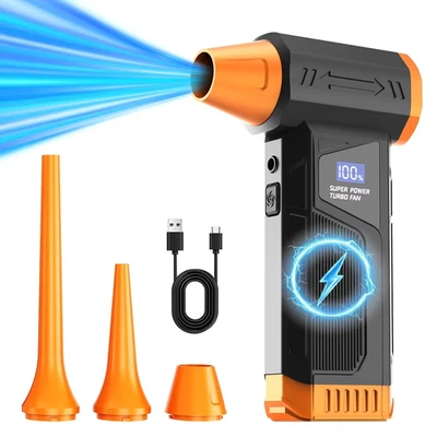 Mini Soffiatore di Aria Elettrico Portatile Potente 150.000RPM 3 Velocità e LED - Image 1 of 4