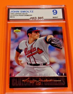 JOHN SMOLTZ----1993 UPPER DECK**CLUTCH--MINT 9****BRAVES****Mad DOG GRADED - Picture 1 of 1