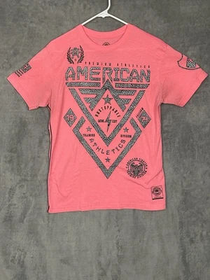 Camisa de Luchador Americana con Hebilla Para Hombres Rosa Mediana Doble Cara MMA Deportes EE. UU. Foto 1 de 4