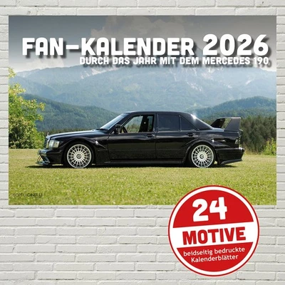 Fan Kalender 2026 - durch das Jahr mit dem Mercedes 190 (DinA3 quer) - Bild 1 von 4