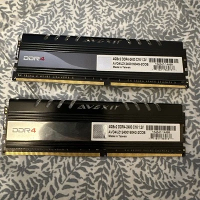 Set of 2 Avexit 4gb DDR4 Desktop RAM avd4uz124001604g 2cob  - Image 1 of 3