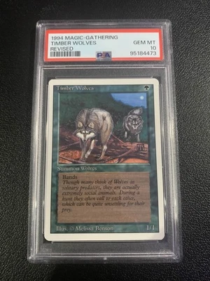 MTG Magic the Gathering Revised Timber Wolves PSA GEM MINT 10 - Image 1 of 2