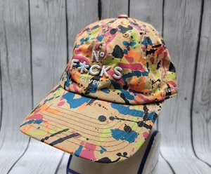 Field Grade No F*cks Given Hat Paint Splatter Baseball Cap Trucker Strapback - Picture 1 of 12