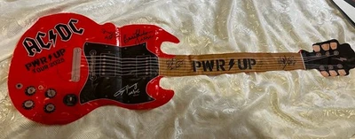 ACDC  POWER UP 2025 Hand Signed Band Inflatable Guitar AUSTRALIA  Offical NEW - Image 1 of 4