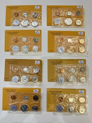 1957-1964 US Mint SILVER PROOF  Set Lot Of  8  ** XAKEE5286 - Image 1 of 4