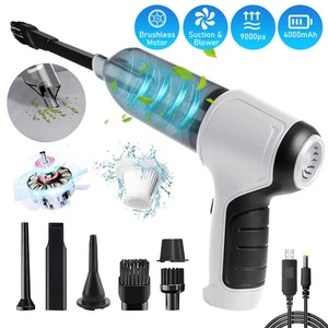 Aspirapolvere Auto Wireless 9000Pa Soffiatore Portatile Wet&Dry USB Ricaricabile - Foto 1 di 15