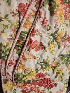 Laura Ashley Floral Standard Pillow Sham Case Pink Cottage Granny Core 34 X 19 - Picture 1 of 5