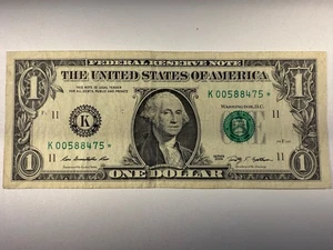 2009 $1 Dollar U.S. Federal Reserve **Star** Note Dallas Fr#1934 SPC1371 - Picture 1 of 3