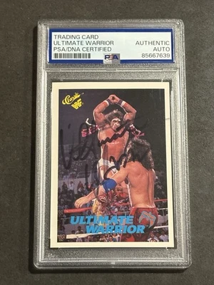 ULTIMATE WARRIOR 1990 CLÁSICO WWF TARJETA AUTOGRAFIADA FIRMADA CERTIFICADO PSA/ADN Foto 1 de 3