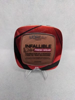 Loreal Infallible 24H Fresh Wear Foundation Powder 375 Deep Amber 0.31 oz NEW - Image 1 of 3