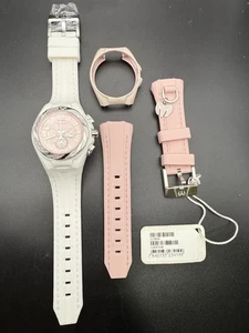 TechnoMarine 113016 Cruise W/ Charm Diamond & Pink Sapphire Bezel Chrono Set B2 - Picture 1 of 21