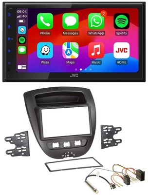 JVC Bluetooth USB MP3 2DIN DAB Autoradio für Peugeot 107 Citroen C1 Toyota Aygo - Bild 1 von 4