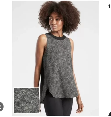 Camiseta sin mangas Athleta para mujer extra pequeña gris negra sin mangas rendimiento atlético Foto 1 de 4