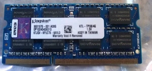 Kingston 4GB PC3-10600 1333MHz 204PIN RAM (1,4GB Module) Taken From Working Lapt - Picture 1 of 15