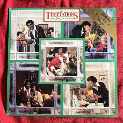 THE TEMPTATIONS / Give Love At CHRISTMAS.  Motown 1980 Vinyl LP VG 🌲 - Image 1 of 4