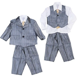 Traje pantalón niño traje infantil 5 piezas camisa chaleco corbata pantalones blazer 74 80 86 92 - Imagen 1 de 15