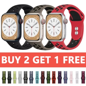 Watch Band Strap Wristband For Apple iWatch Ultra 8 7 6 5 4 3 SE Silicone Sport - Foto 1 di 49