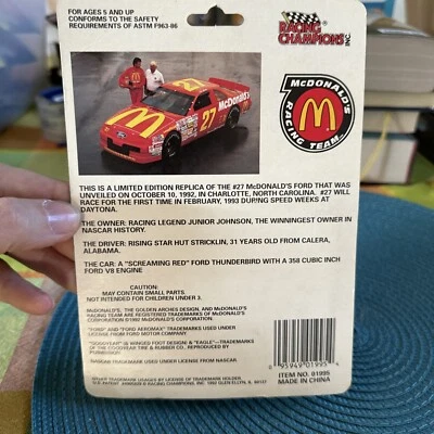 Racing Champions Ford Thunderbird #27 Stricklin Diecast Collector Stock Car 1:64 Foto 1 de 2