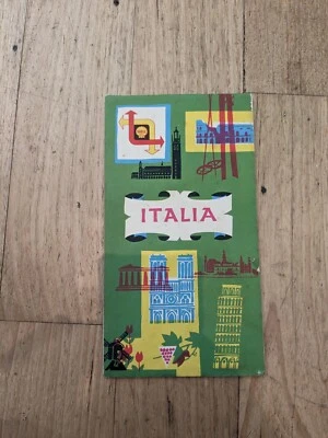 Vintage Shell Map Italy 1950s-60s Italia - image 1 of 4