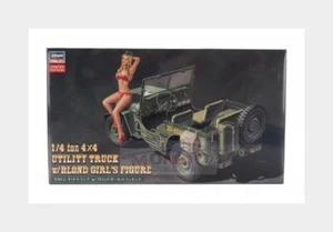 1:24 HASEGAWA Jeep Willys Mb U.S 1/4 Ton 4X4 Military Ut.Truck 1942 Kit HA52249 - Foto 1 di 2