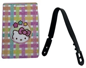 Hello Kitty Luggage Tag Plastic 2 1/8" x 3 3/8" - Picture 1 of 3