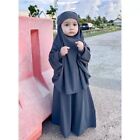 Kids or Children or Girls Jilbab Abaya or Burqa Dark Grey Crape Firdous Premium