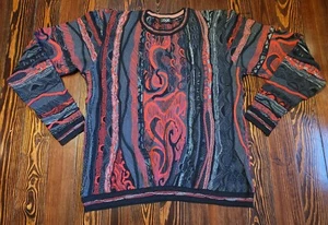 Suéter Coogi Clásico Crew en Rojo y Negro Etiqueta 2XL Se Ajusta a XL Ver Medidas  - Imagen 1 de 7
