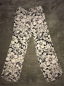 Nine West Women's Floral Printed Elastic Waist Pull On Pants Size Medium - Picture 1 of 5