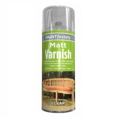Matt Varnish Clear Spray Paint Metal Wood Plastic Aerosol Paint Spray 250ml - Image 1 of 2