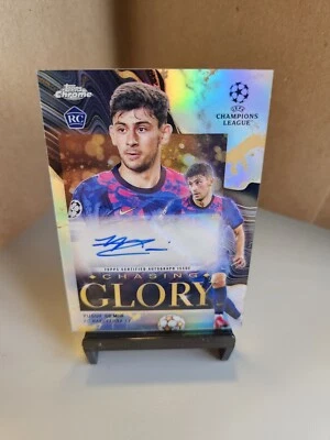 2021-22 Topps Chrome UCL Chasing Glory Yusuf Demir RC Rookie Auto /100 DVS 962 - Image 1 of 2