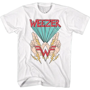 Weezer W Hands With Lightning Herren T-Shirt Rock Musik Merch - Bild 1 von 5