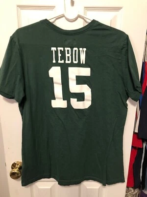 Camisa para mujer Tim Tebow New York Jets verde talla 2XL doble extra grande Foto 1 de 2