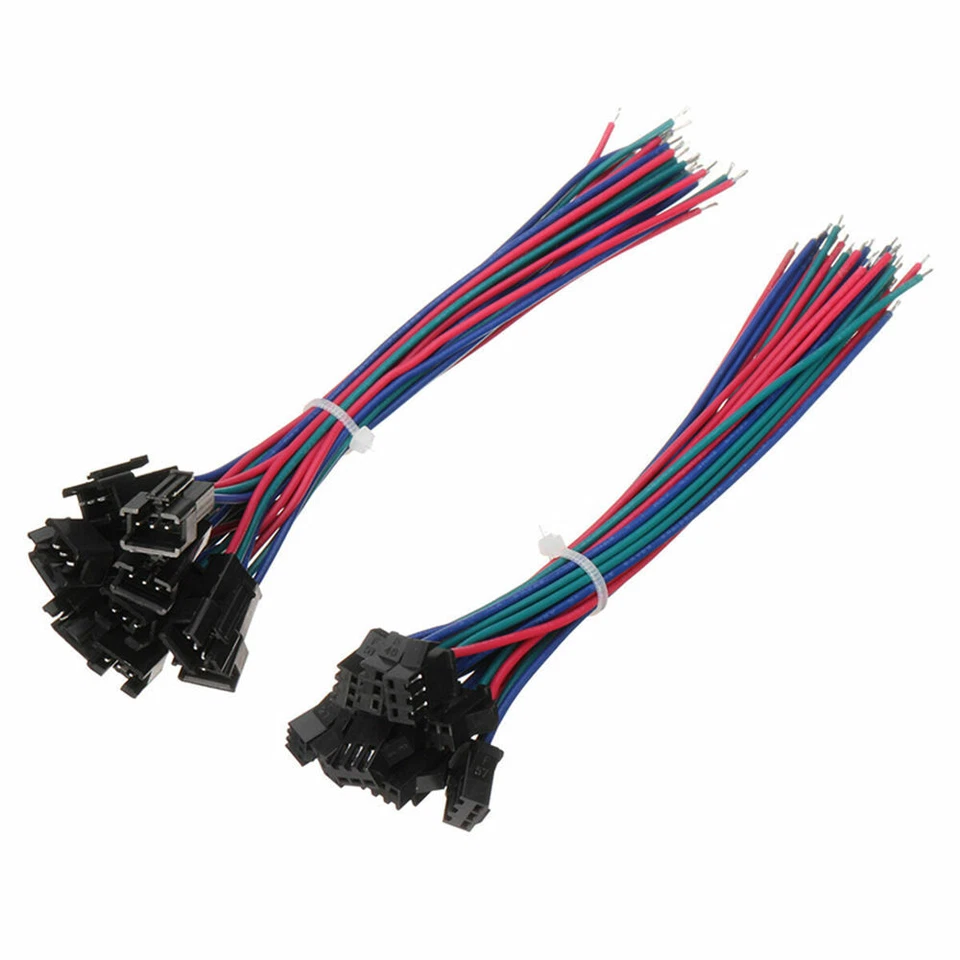 10 Satz JST 15cm SM 3Pin 22 AWG Adapterkabel Stecker männlich + weiblich 2.54mm - Bild 1 von 4