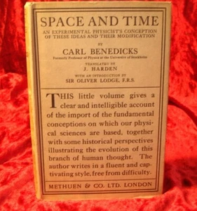 CARL BENEDICKS - [Einstein's Protégé] - SPACE AND TIME - 1/1 & Original D/J 1924 - Picture 1 of 12