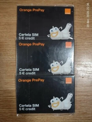 Orange Romania Prepaid SIM Card 4G with 5 Euro Credit - Worldwide Roaming - NEW