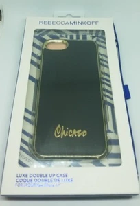 Rebecca Minkoff Luxe Double Up Leather iPhone 7 Case, CHICAGO, Black - Picture 1 of 2
