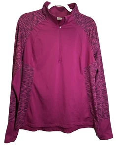 Pullover deportivo reflectante Danskin Now talla L baya/rosa 1/4 cremallera con orificios para los pulgares - Imagen 1 de 15