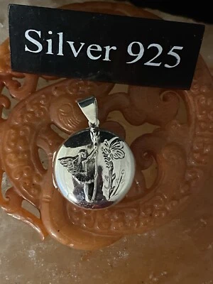 Silver Angel 👼 Heart Locket With Fine Silver Necklace - Image 1 of 4