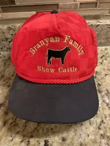 Vintage Show Cattle Hat Branyan Family Logo Cap Checkerboard Old School USA EUC! - Picture 1 of 12