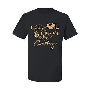 Grafik-T-Shirt Easy Distracted by Cowboys Southern West Wild Männer - Bild 1 von 26