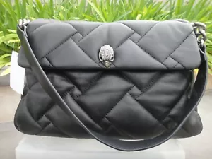 Borsa a tracolla Kurt Geiger KENSINGTON in morbida pelle, tracolla rimovibile, trapuntata nera - Foto 1 di 9
