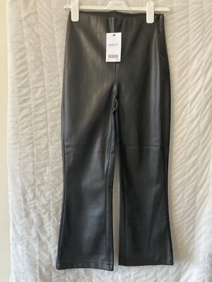 Next Faux Leather Trousers Size 8 Regular BNWT RRP £40 - Image 1 of 4