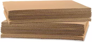 Corrugated Cardboard Sheets 12.5 X 12.5”- (1/8” Thick) | 100 Sheets| LP Insert P - Picture 1 of 6
