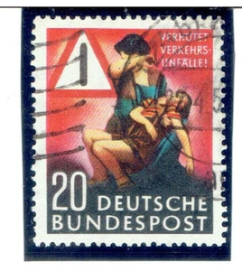 ALEMANIA 1953 Prevención de Accidentes de Tráfico FU CV $4,50 - Imagen 1 de 1