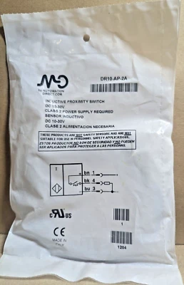 AUTOMATIONDIRECT DR10-AP-2A INDUCTIVE PROXIMITY SWITCH, 24VDC,  ( NEW ) - Image 1 of 3